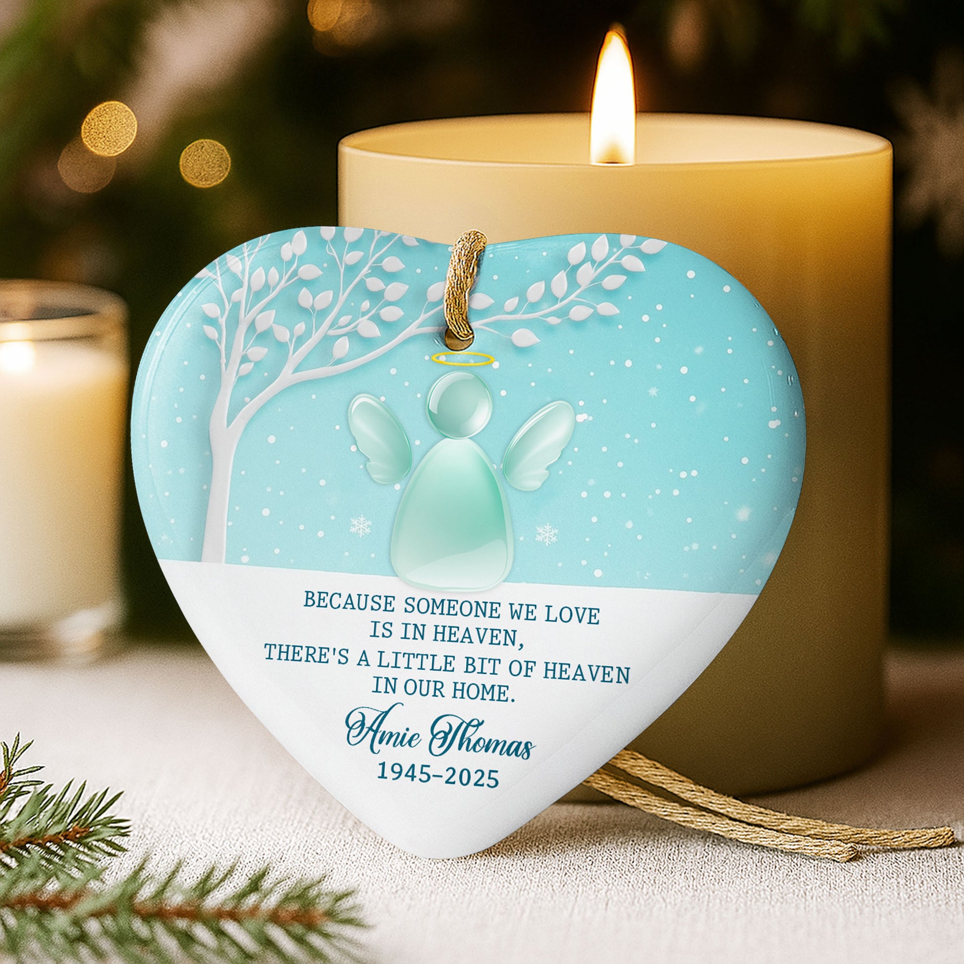 Because Someone We Love Is In Heaven, Angel And Snowflakes