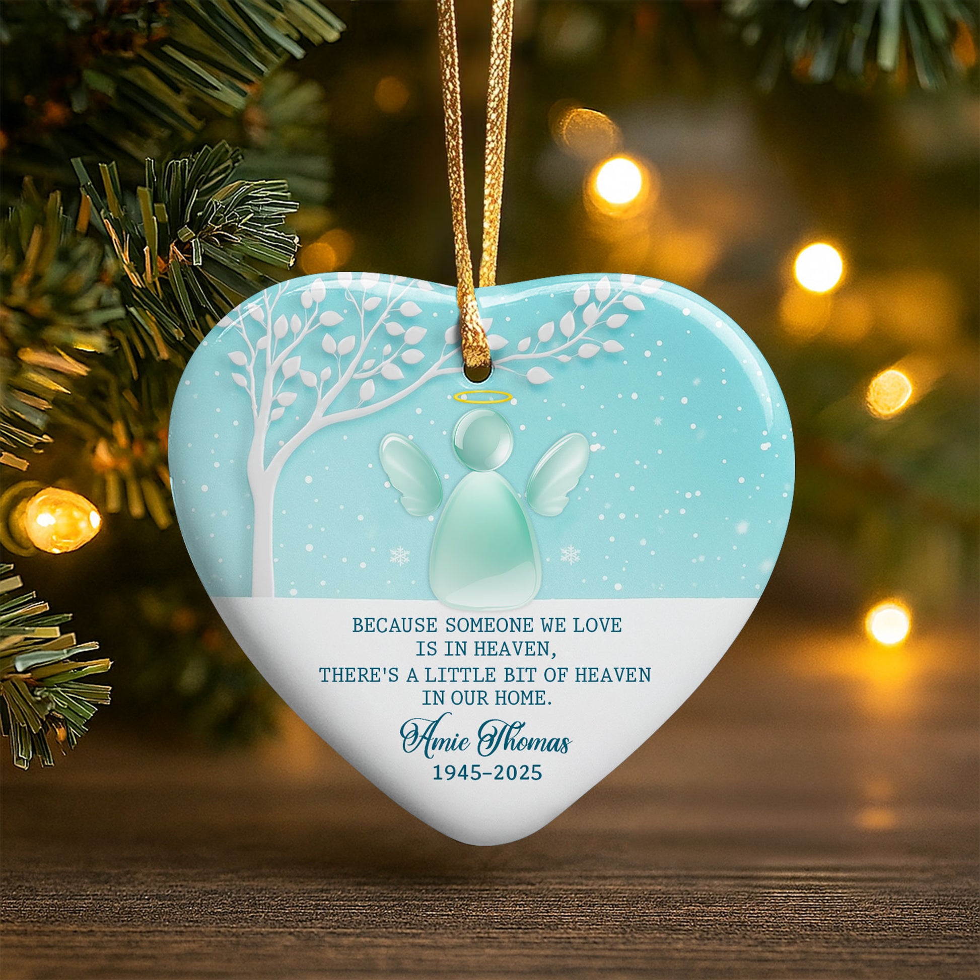 Because Someone We Love Is In Heaven, Angel And Snowflakes