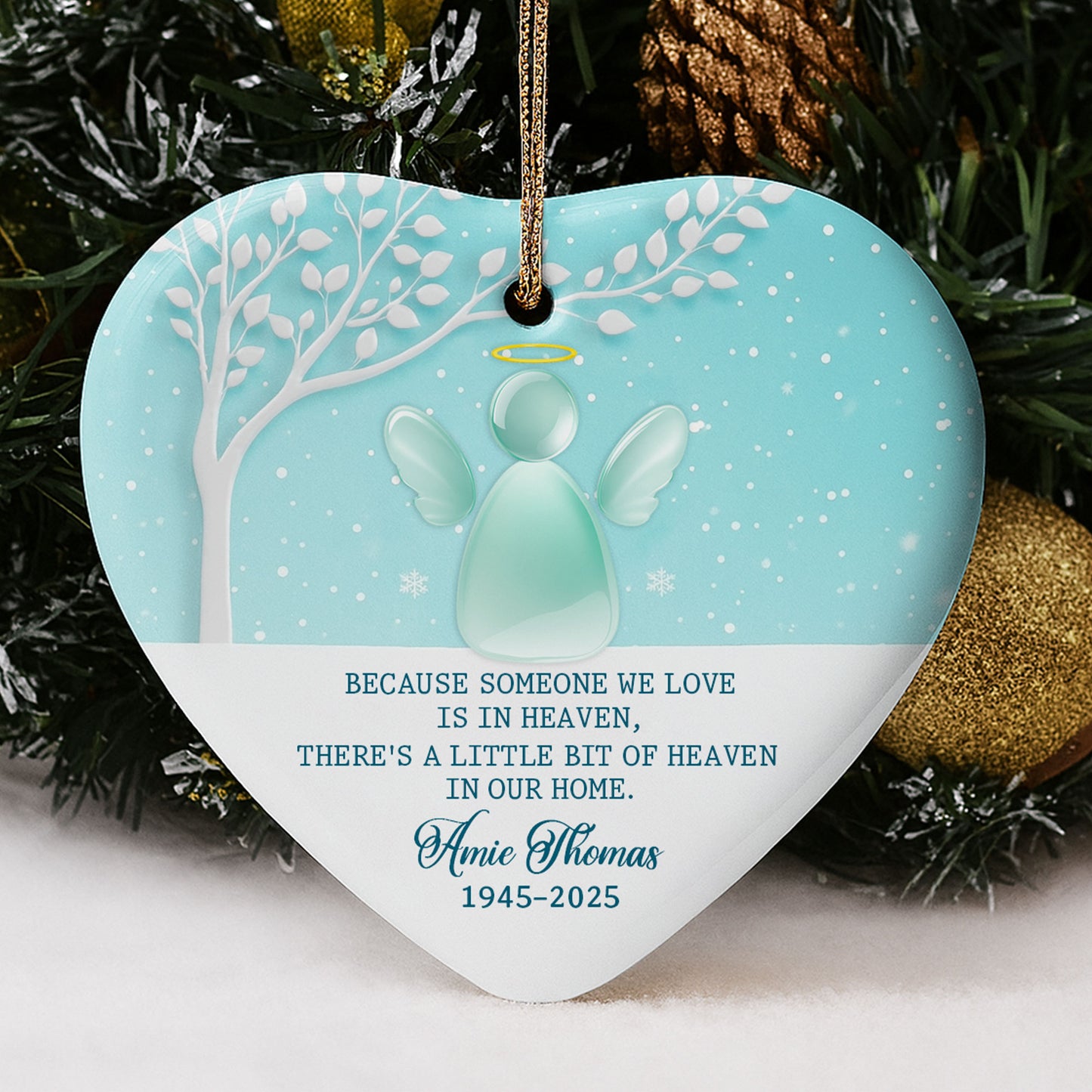 Because Someone We Love Is In Heaven, Angel And Snowflakes