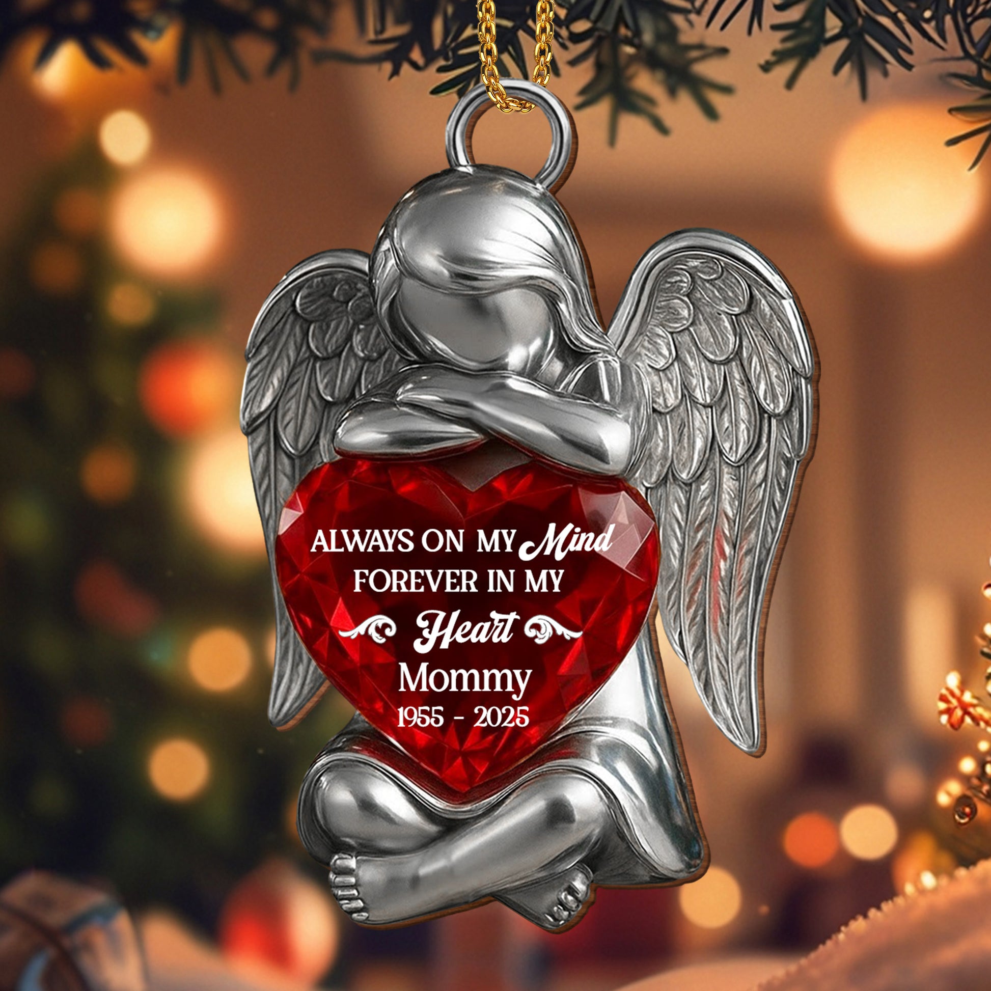 Always On My Mind Forever In My Heart Angel Heart Ornament
