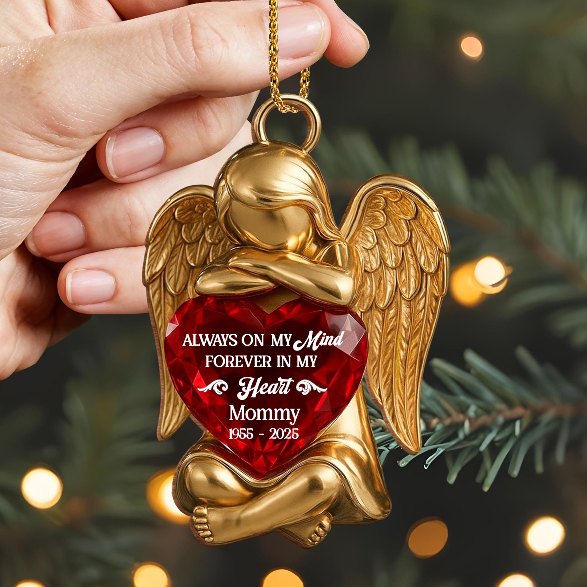 Always On My Mind Forever In My Heart Angel Heart Ornament