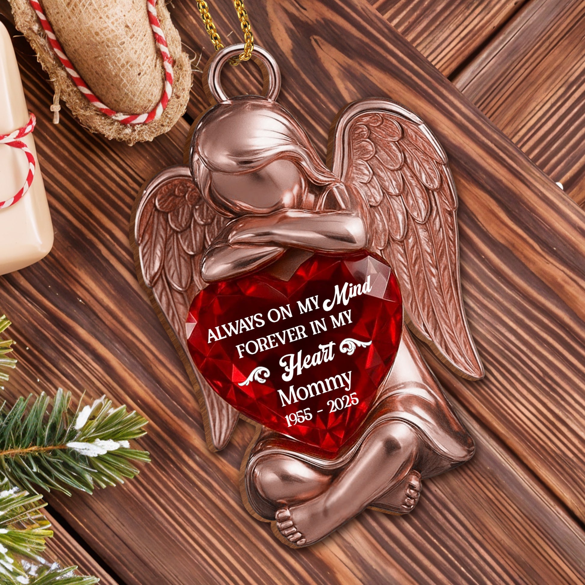 Always On My Mind Forever In My Heart Angel Heart Ornament
