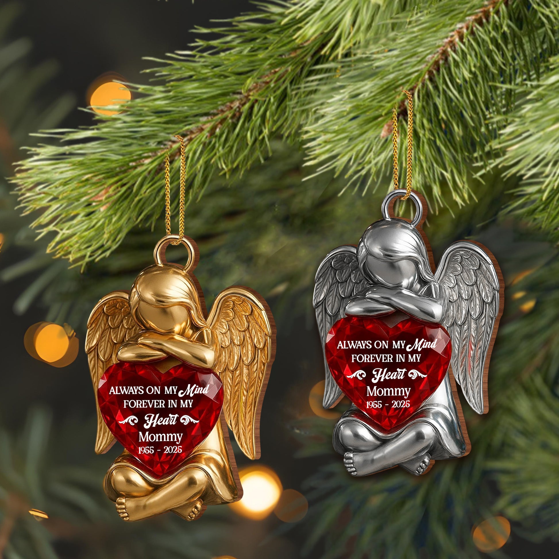 Always On My Mind Forever In My Heart Angel Heart Ornament