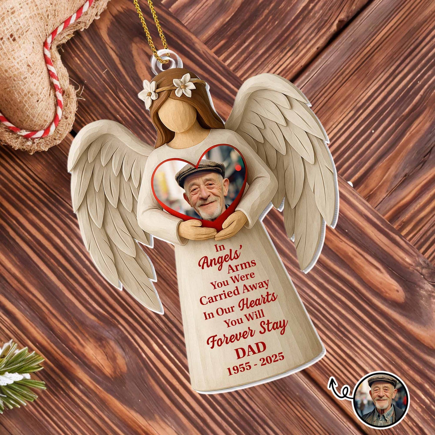 In Angels' Arms, Angel Heart Wings Ornament