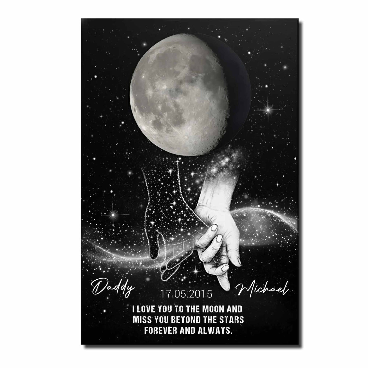 I Love You To The Moon, Stars And Moon Poster