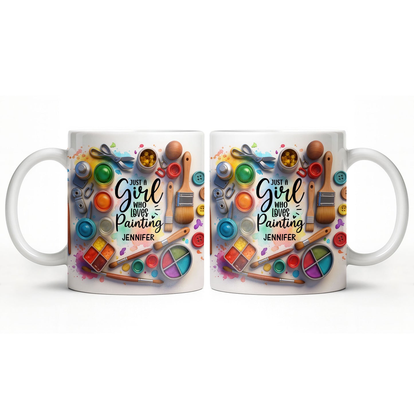 Just A Girl Who Loves Painting With Paints And Brushes