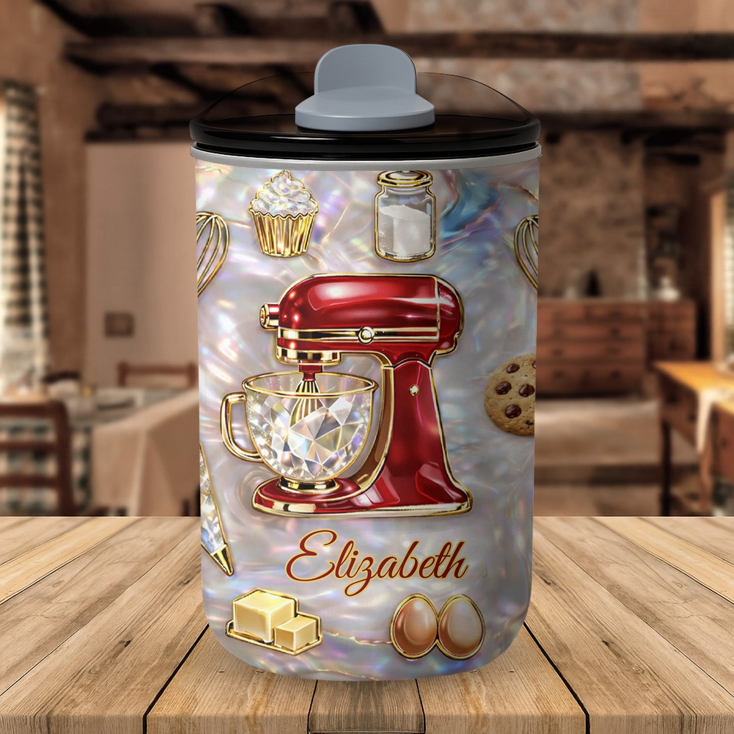 Baking Is A Work Of Heart Stand Mixer And Cupcake