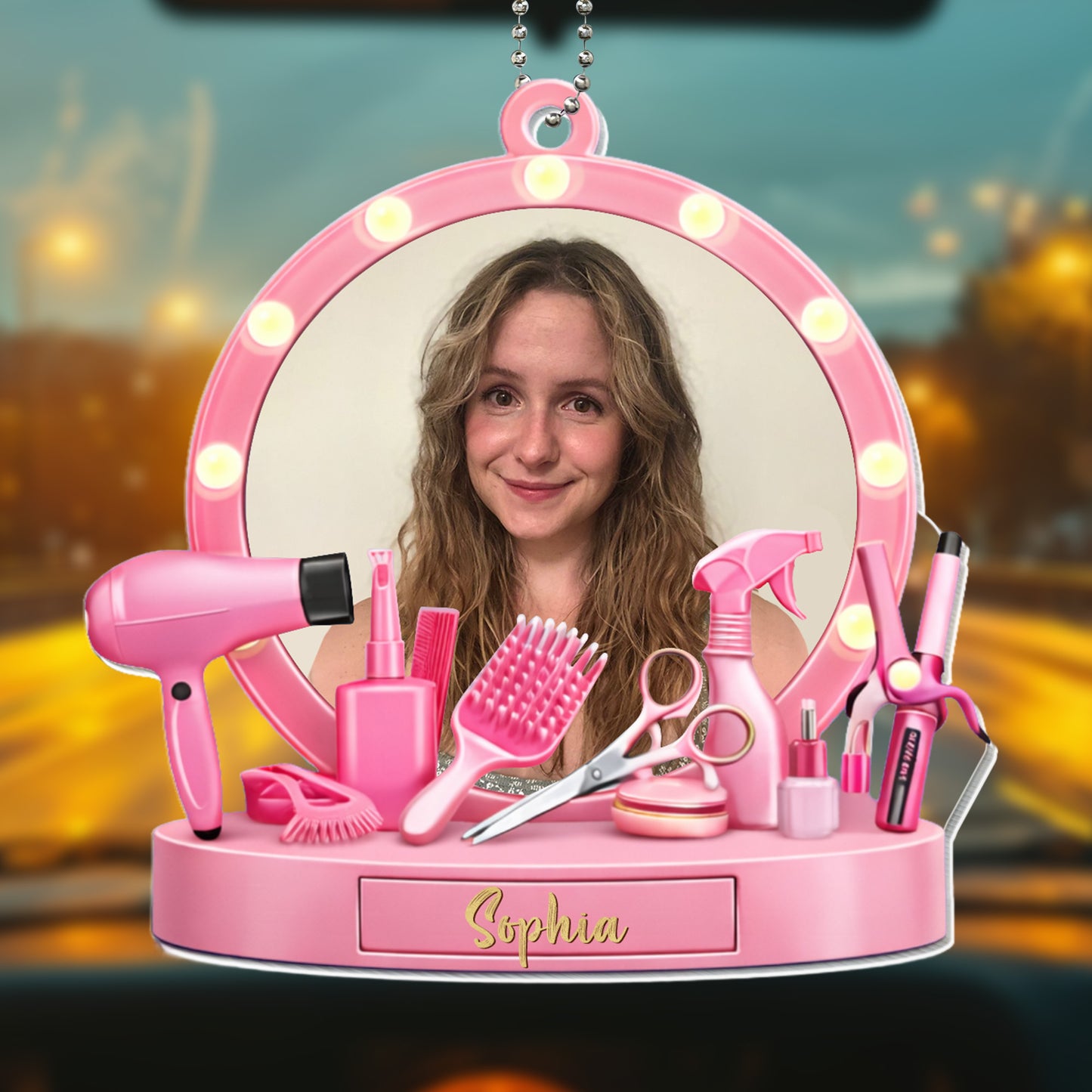 Customize This Beauty Salon Inspired Ornament With Hair And Makeup Tools