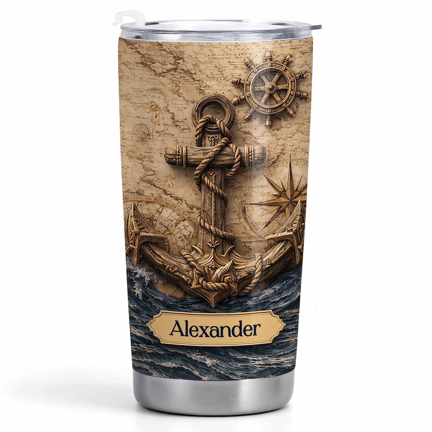 Sail The High Seas With Personal Style Anchor And Compass Design