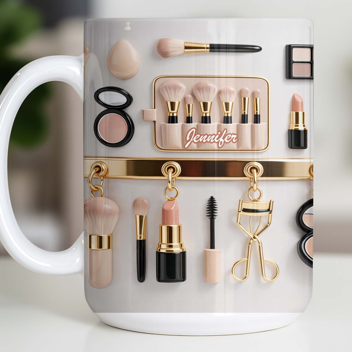 Discover Your Perfect Makeup Look, Featuring Beauty Accessories - Personalized Custom Coffee Mug - HOB077_MG