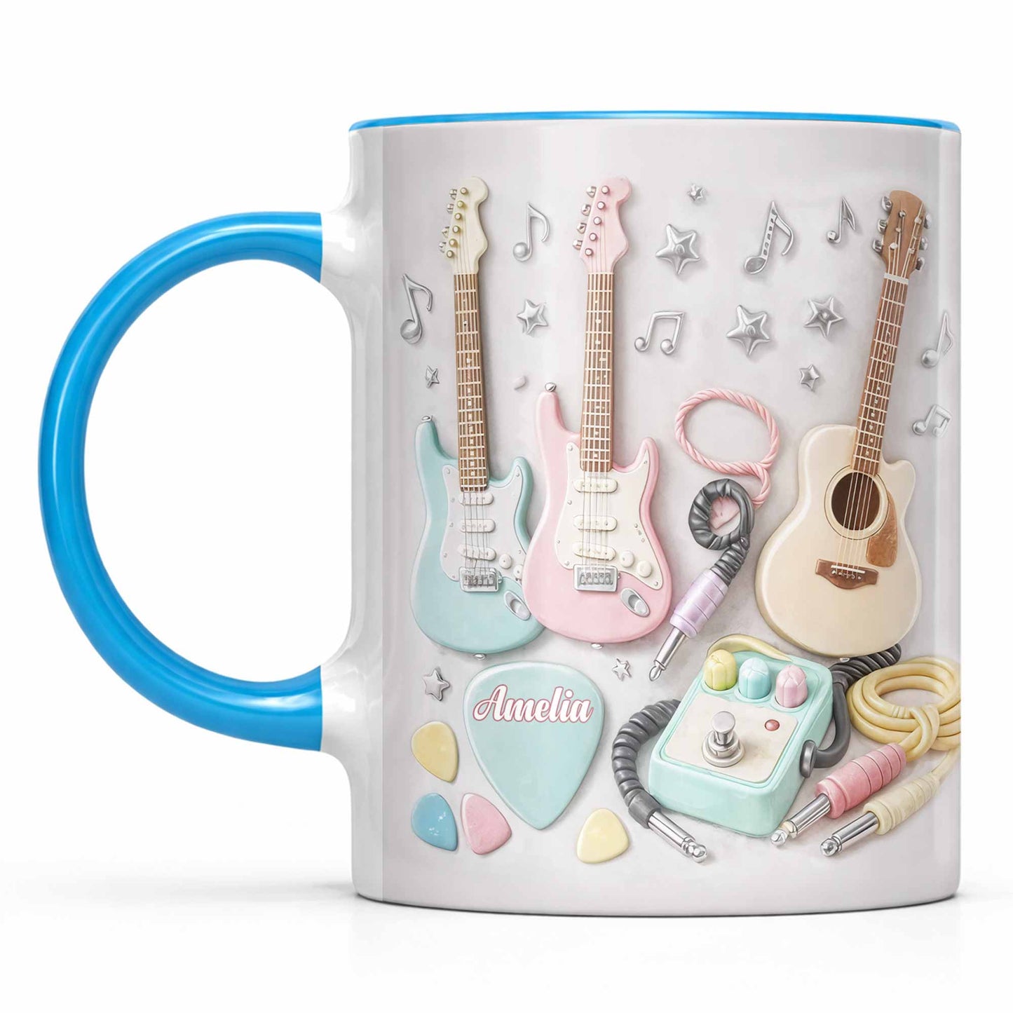 A Symphony Of Style And Sound Guitars And Music Notes