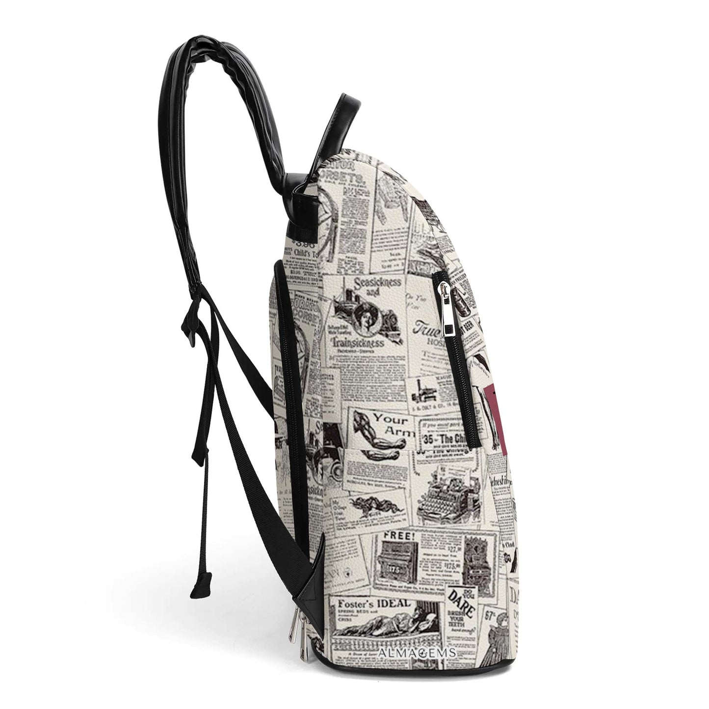 Mis Pinche Cosas - Mochila de cuero personalizada - HS001_BP