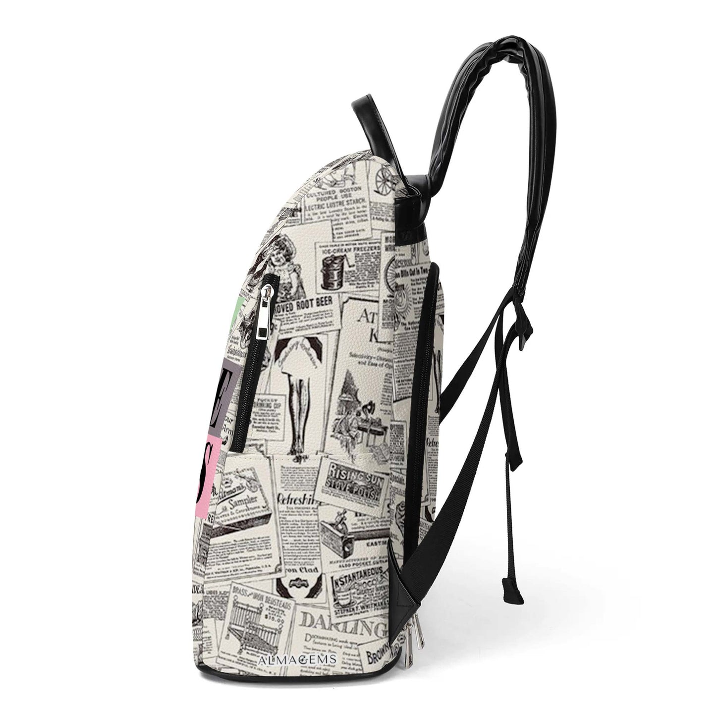 Mis Pinche Cosas - Mochila de cuero personalizada - HS001_BP
