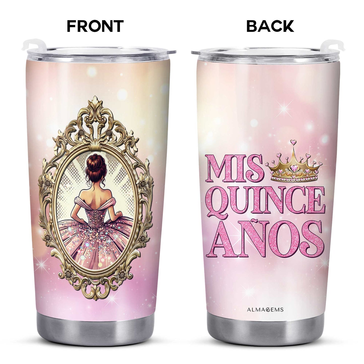 Mes Cinq Années - Gobelet personnalisé en acier inoxydable 20 oz 30 oz - HS007_TB
