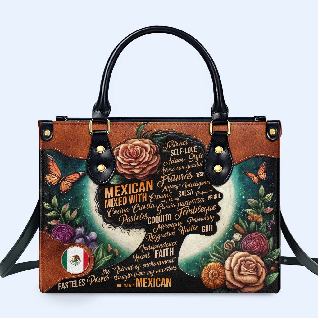 Hispanique mixte avec… - Sac à main en cuir personnalisé - HS018_HB