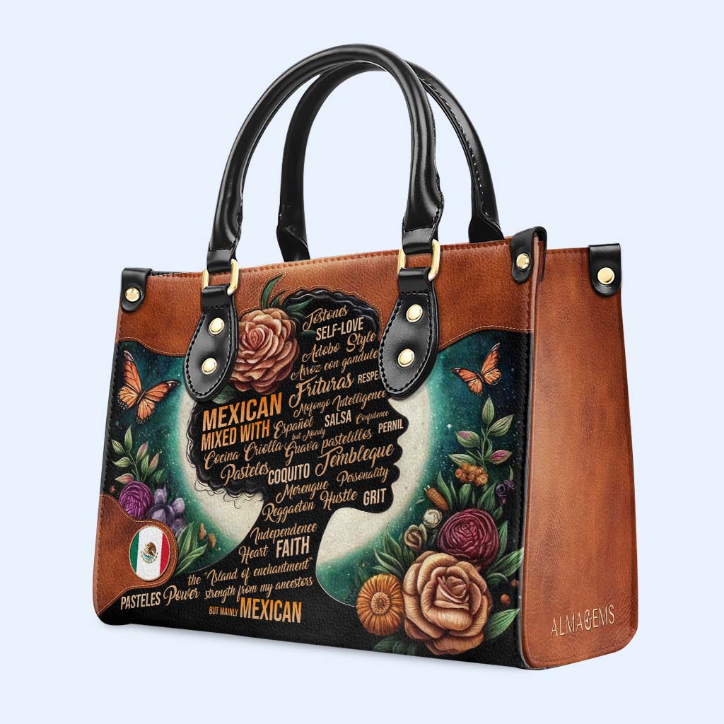 Hispanique mixte avec… - Sac à main en cuir personnalisé - HS018_HB