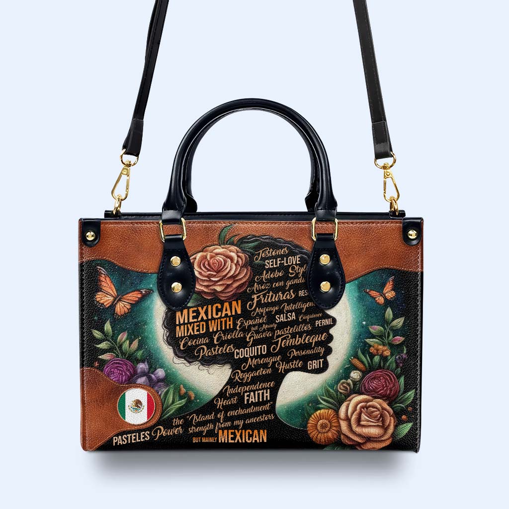 Hispanique mixte avec… - Sac à main en cuir personnalisé - HS018_HB