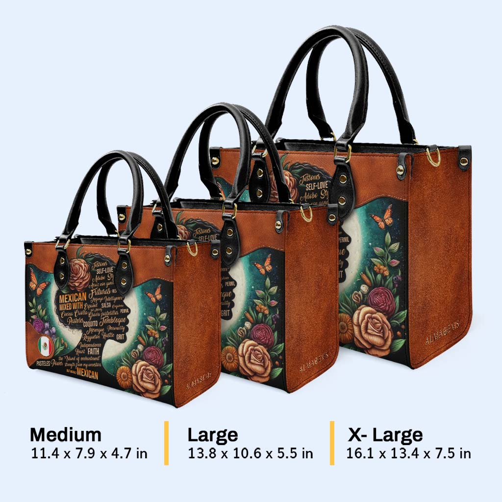 Hispanique mixte avec… - Sac à main en cuir personnalisé - HS018_HB
