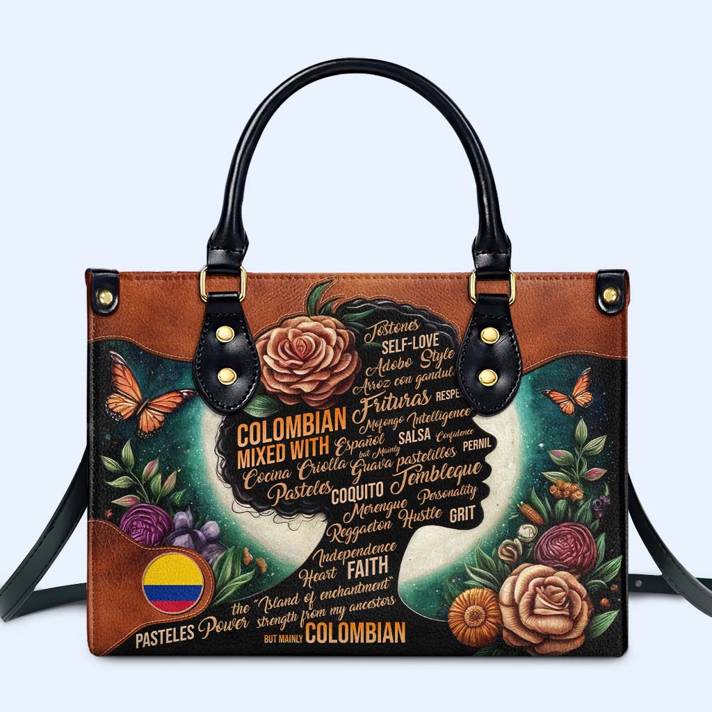 Hispanique mixte avec… - Sac à main en cuir personnalisé - HS018_HB