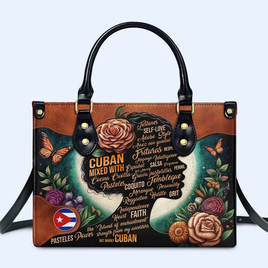 Hispanique mixte avec… - Sac à main en cuir personnalisé - HS018_HB