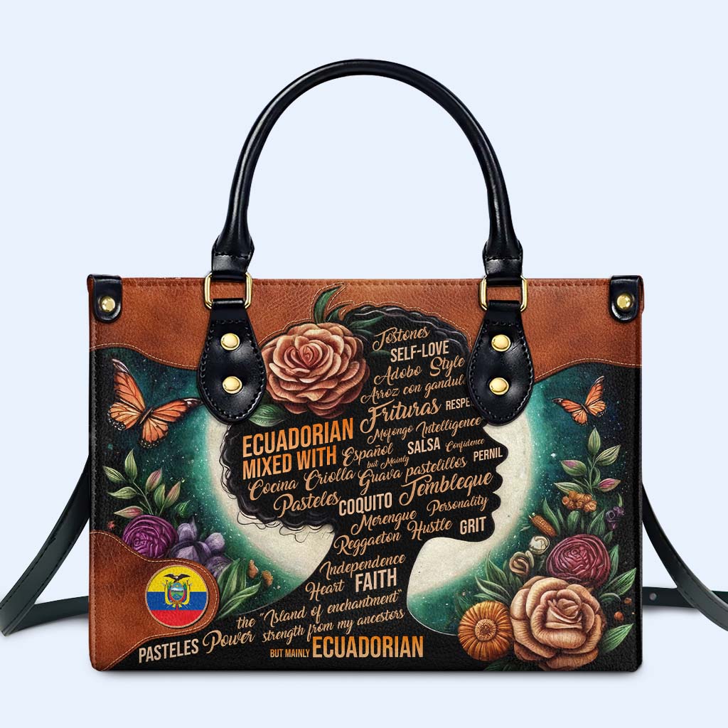 Hispanique mixte avec… - Sac à main en cuir personnalisé - HS018_HB