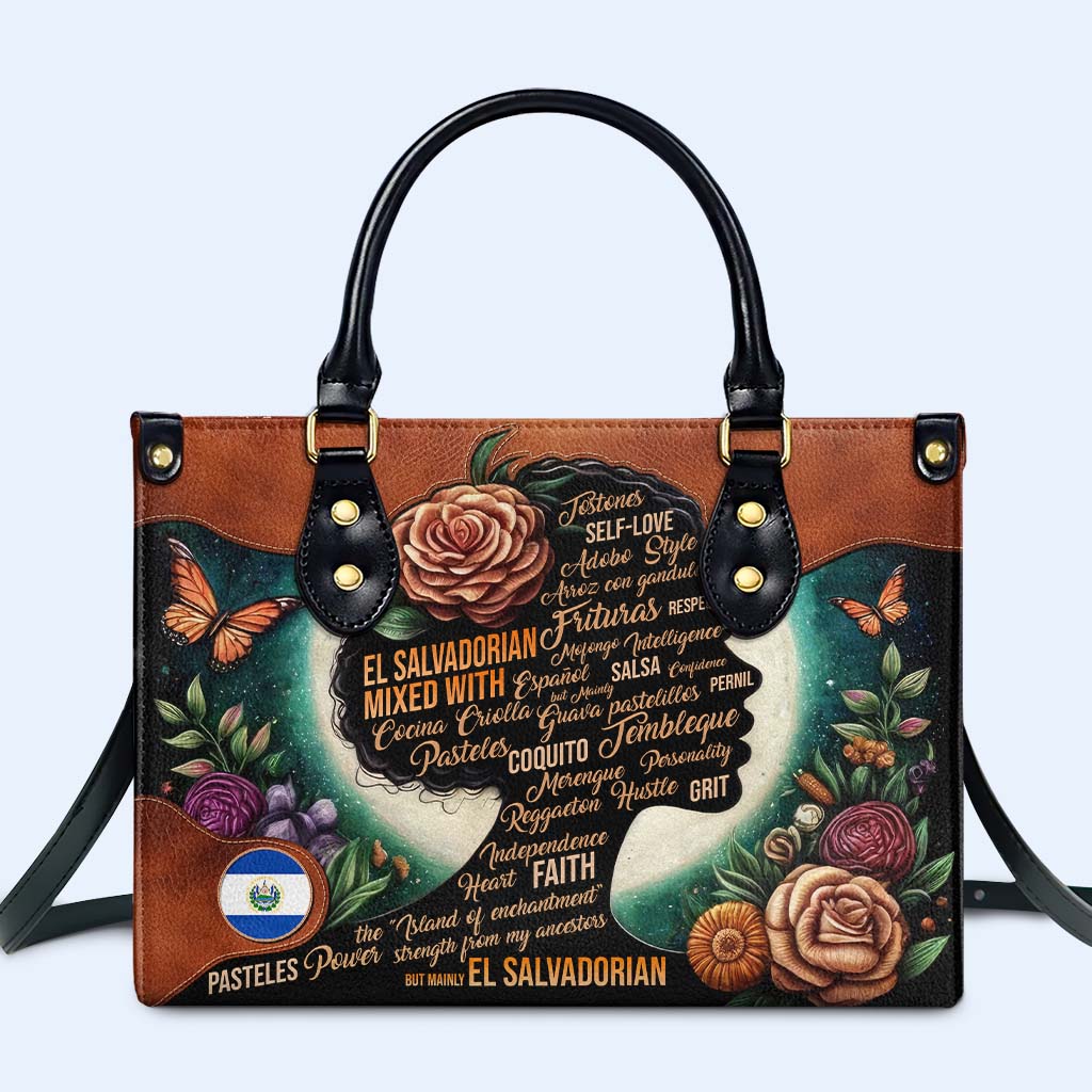 Hispanique mixte avec… - Sac à main en cuir personnalisé - HS018_HB