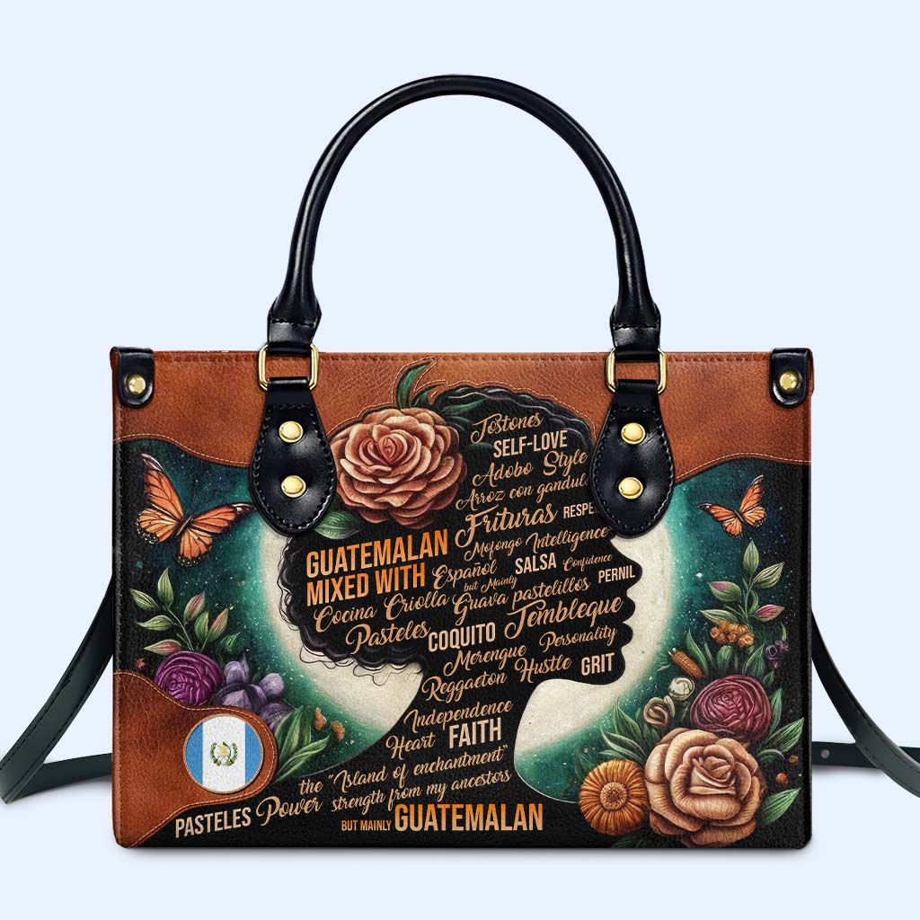Hispanique mixte avec… - Sac à main en cuir personnalisé - HS018_HB