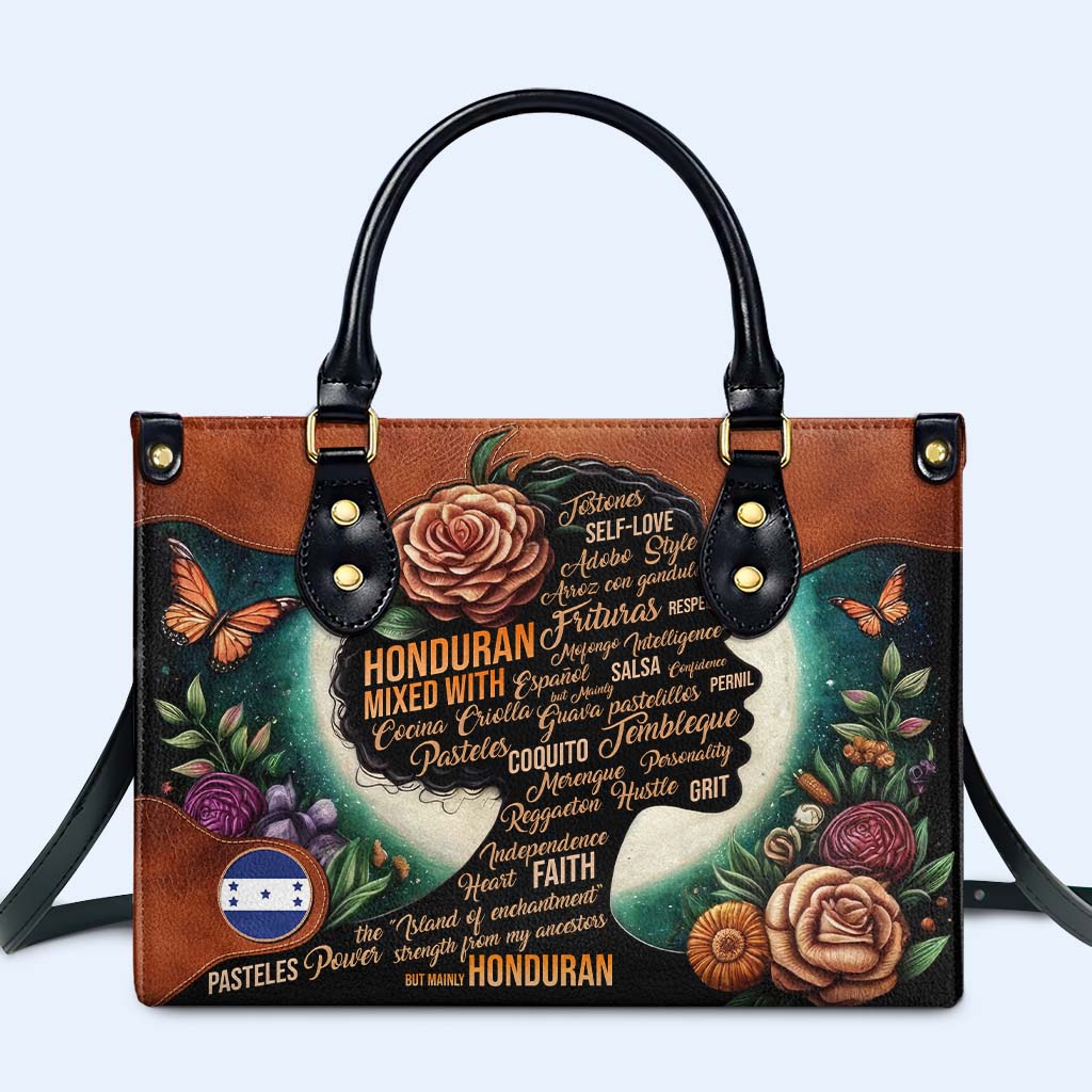 Hispanique mixte avec… - Sac à main en cuir personnalisé - HS018_HB