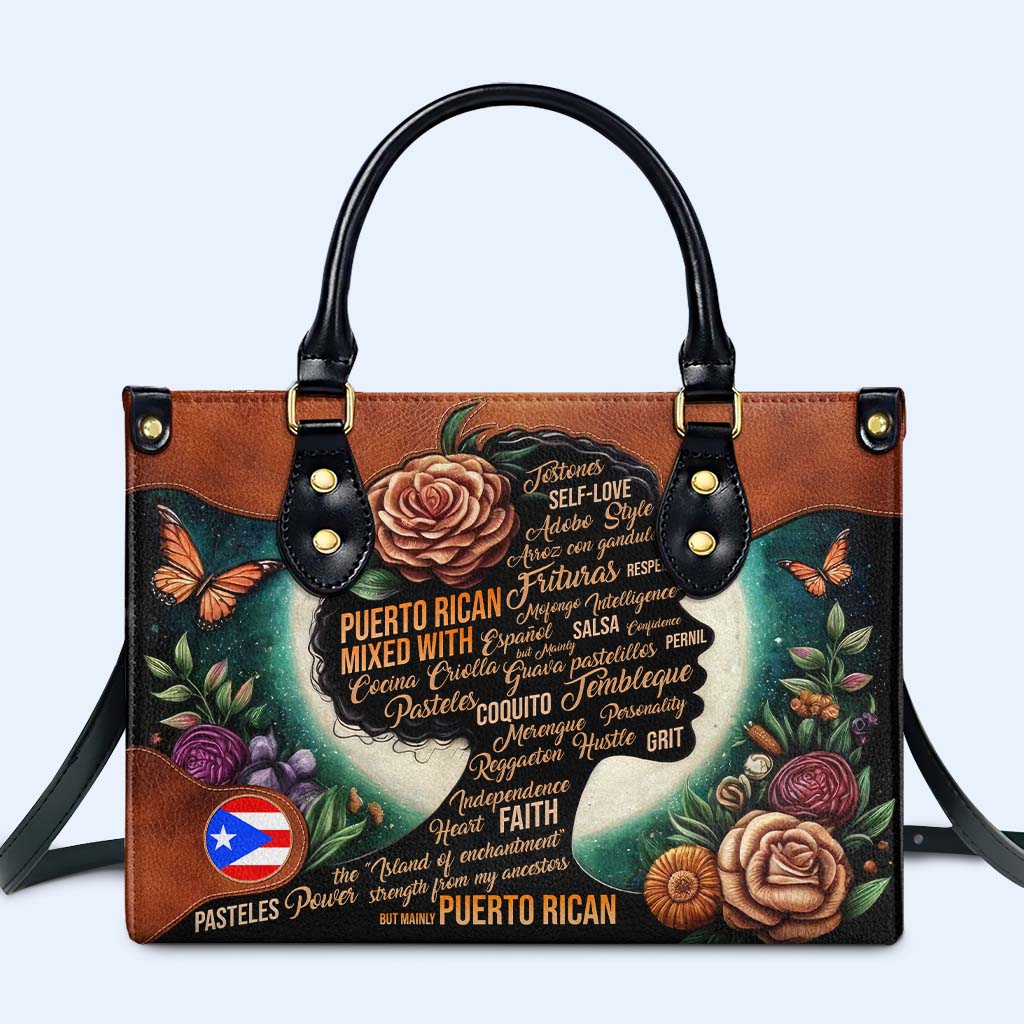 Hispanique mixte avec… - Sac à main en cuir personnalisé - HS018_HB