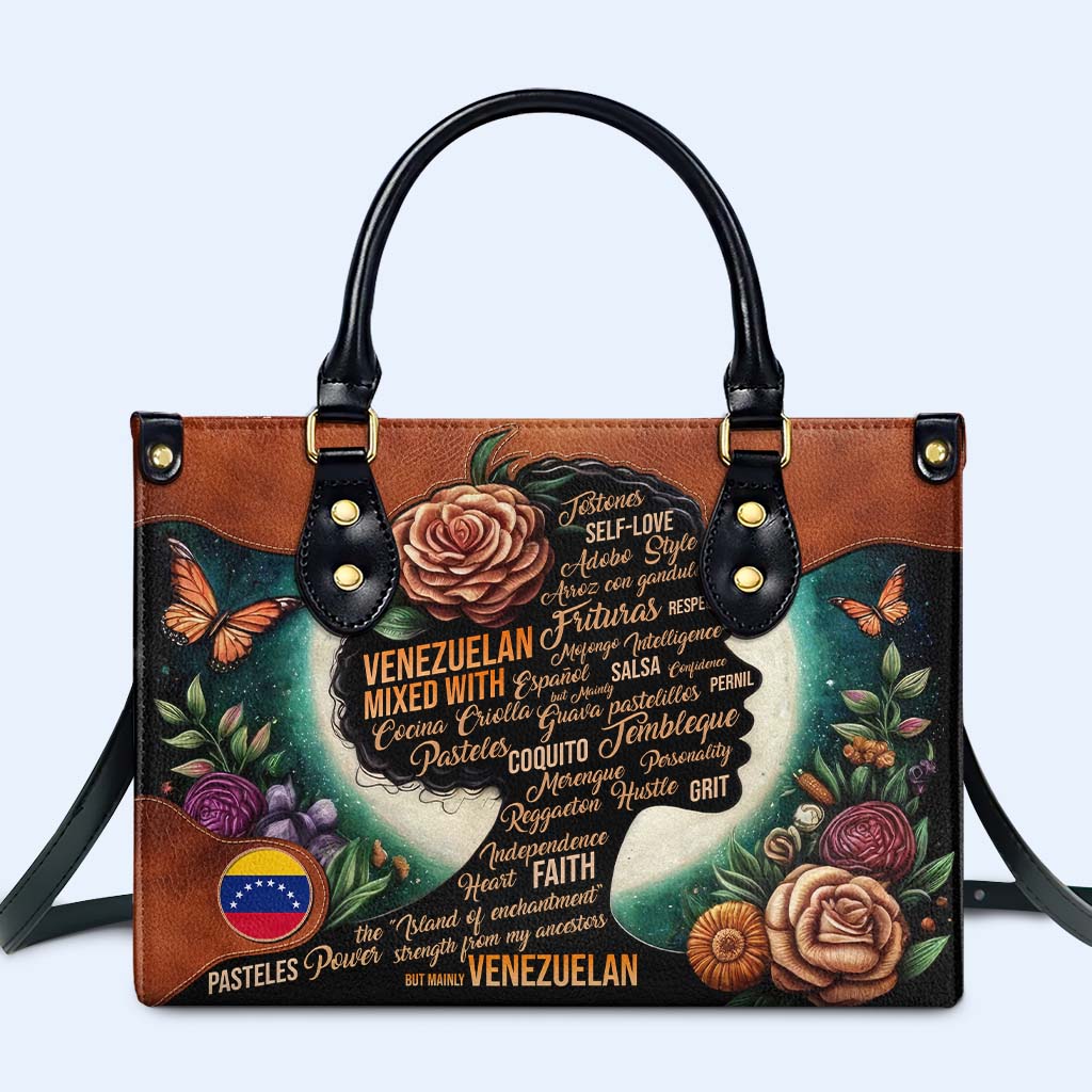 Hispanique mixte avec… - Sac à main en cuir personnalisé - HS018_HB