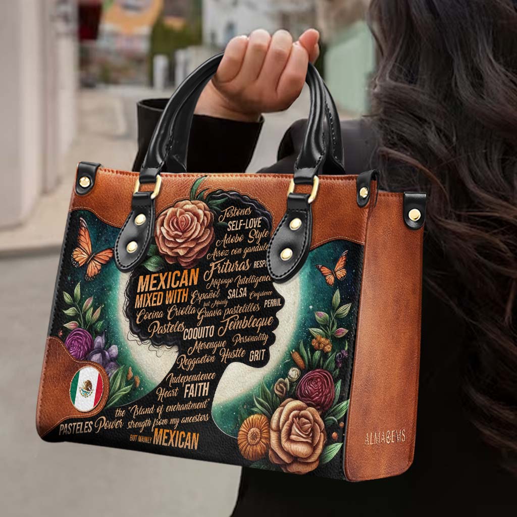 Hispanique mixte avec… - Sac à main en cuir personnalisé - HS018_HB