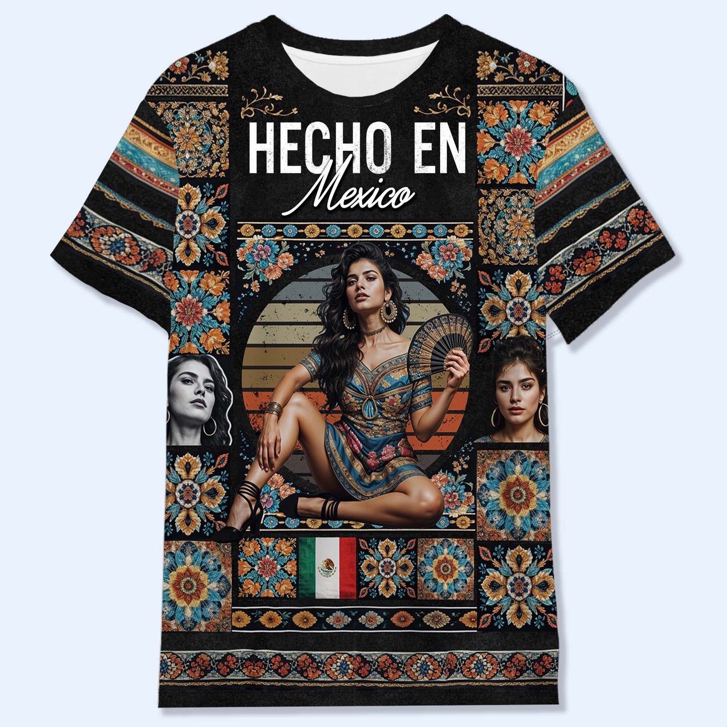 Mexico Vintage Bootleg Style T-Shirt - Personalized Custom Unisex All-Over Printed T-Shirt - HS028_3T