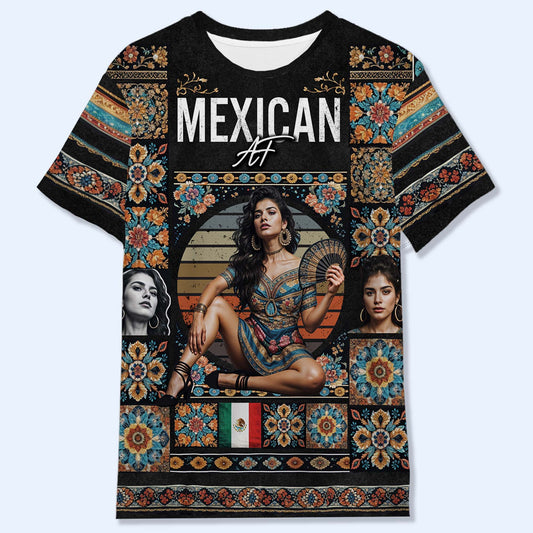 T-shirt vintage style bootleg mexicain - T-shirt unisexe personnalisé imprimé sur toute la surface - HS028_3T