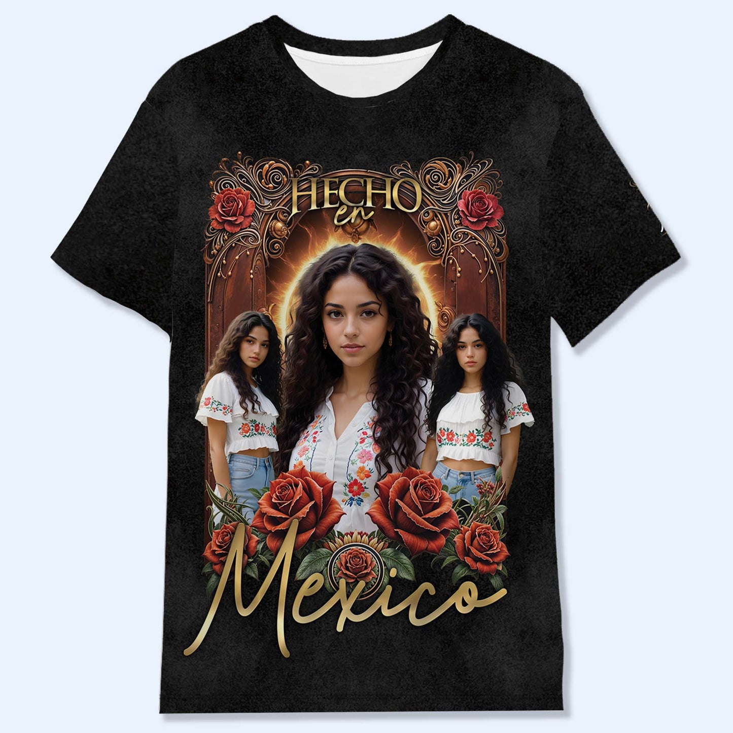 VIVA MEXICO - T-shirt unisexe personnalisé imprimé sur toute la surface - HS030_3T