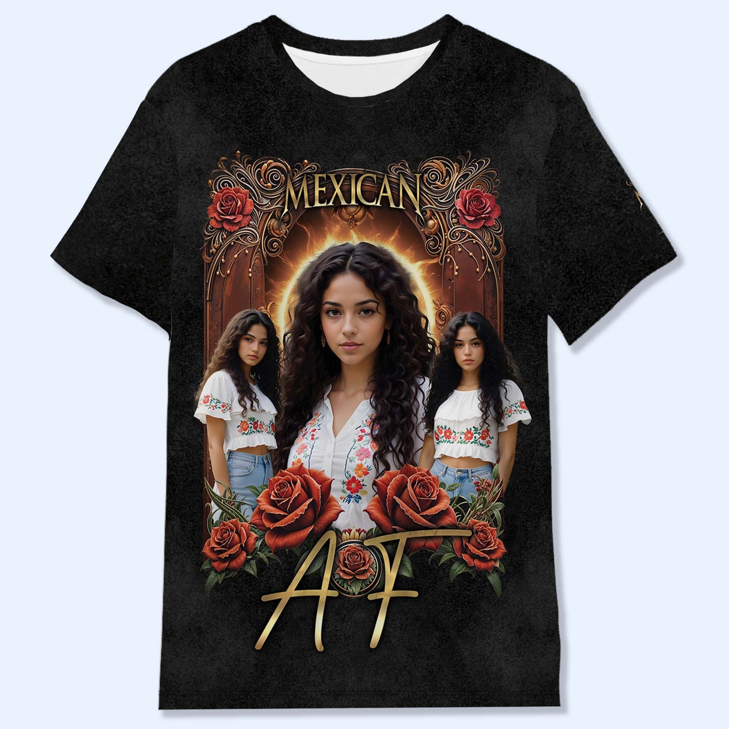 VIVA MEXICO - T-shirt unisexe personnalisé imprimé sur toute la surface - HS030_3T