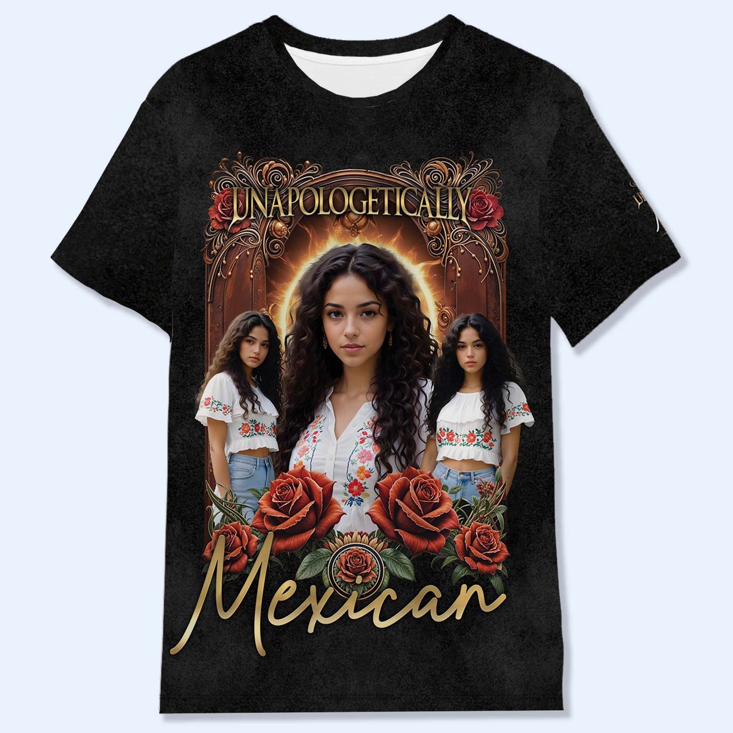VIVA MEXICO - T-shirt unisexe personnalisé imprimé sur toute la surface - HS030_3T