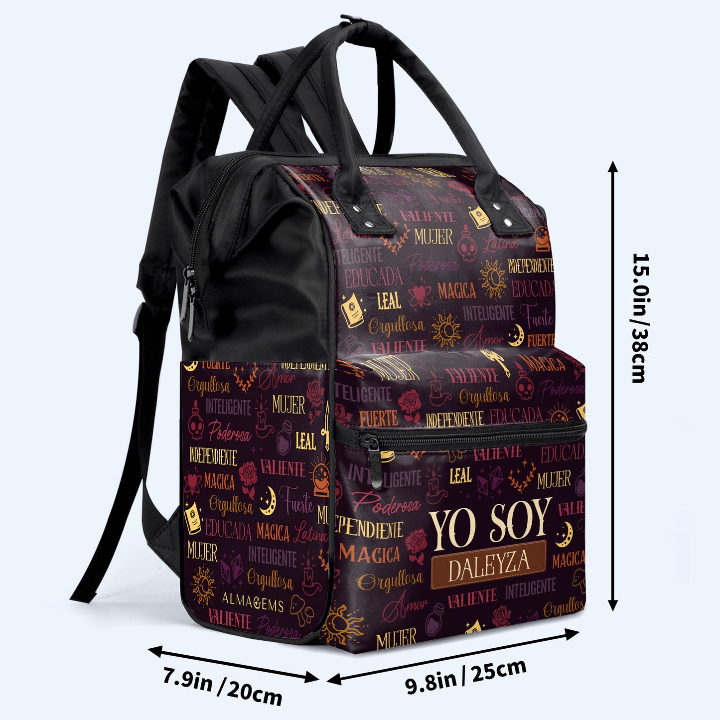 Yo Soy - Mochila de viaje personalizada con diseño de pico de pato - HS033_DKB