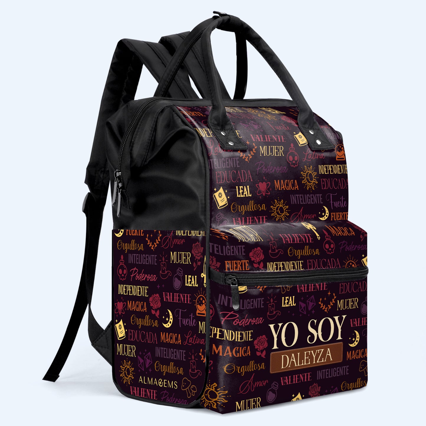 Yo Soy - Mochila de viaje personalizada con diseño de pico de pato - HS033_DKB