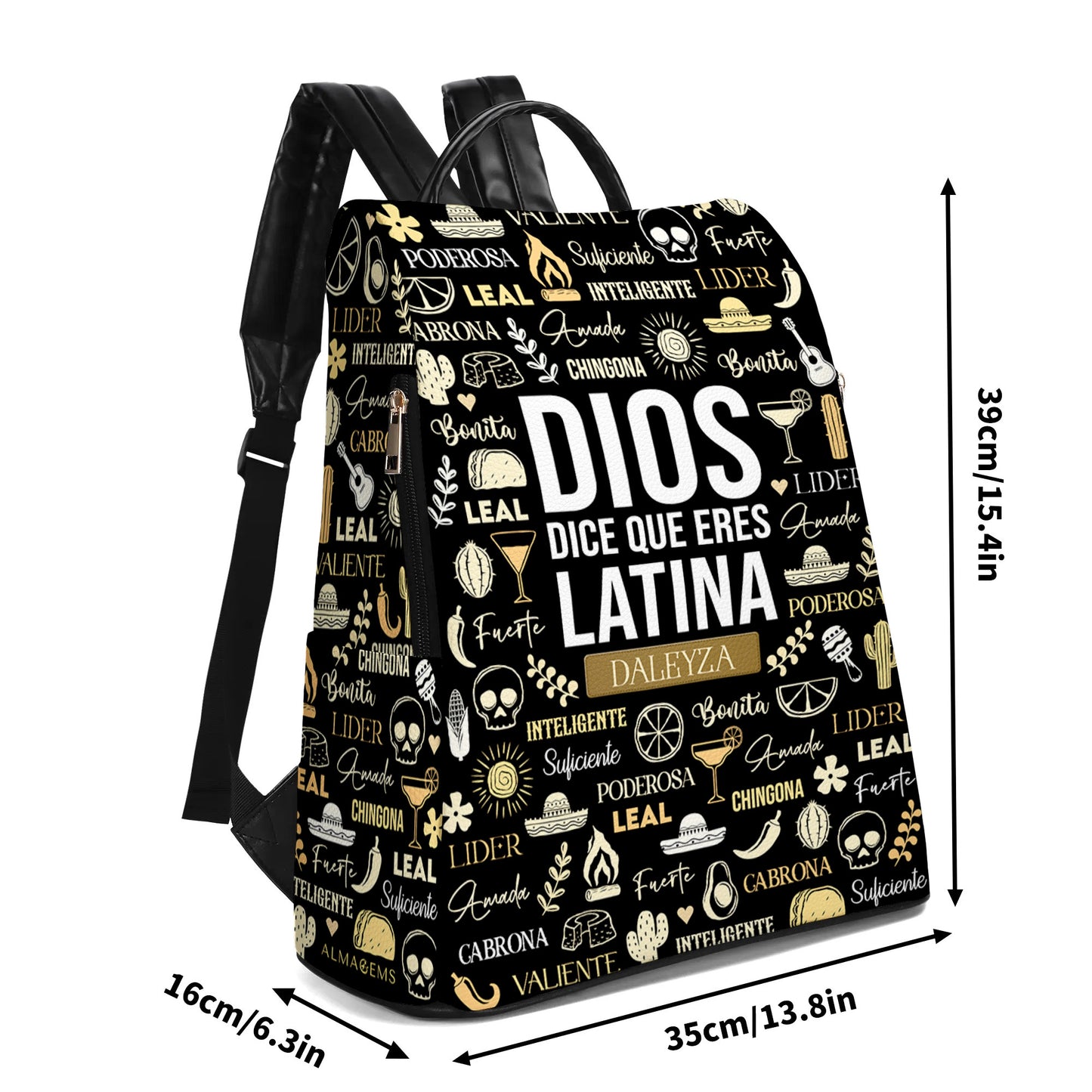 Dios Dice Que Eres - Personalized Custom Leather BackPack - HS035_BP