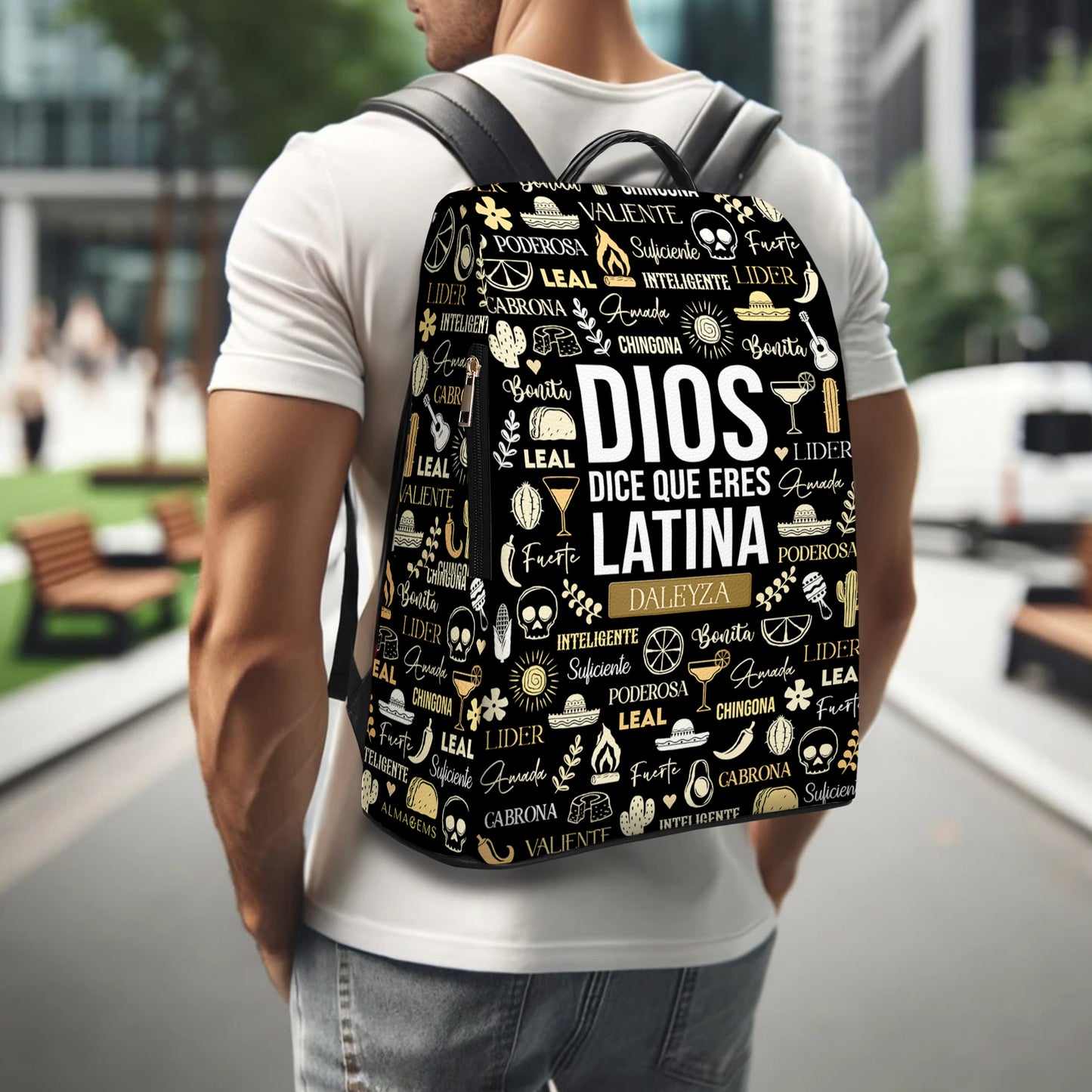 Dios Dice Que Eres - Personalized Custom Leather BackPack - HS035_BP