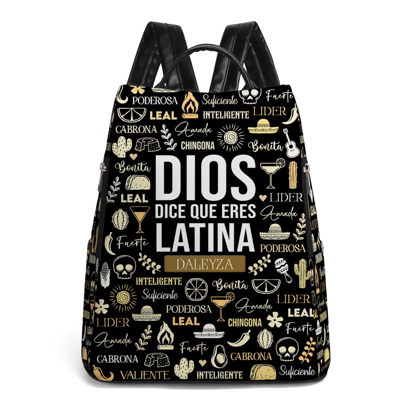 Dios Dice Que Eres - Personalized Custom Leather BackPack - HS035_BP