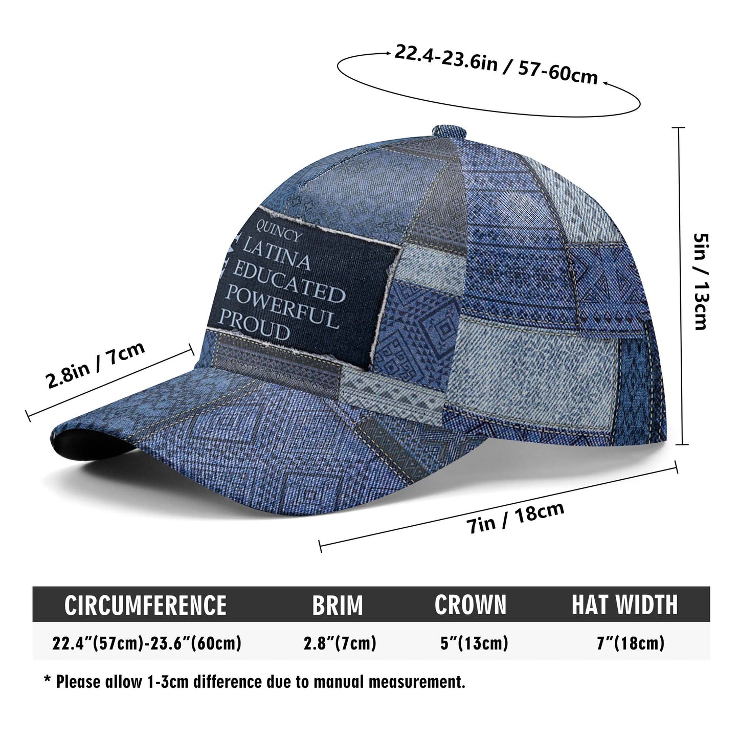 Je suis - Casquette de baseball personnalisée, imprimé intégral - HS036_BAC