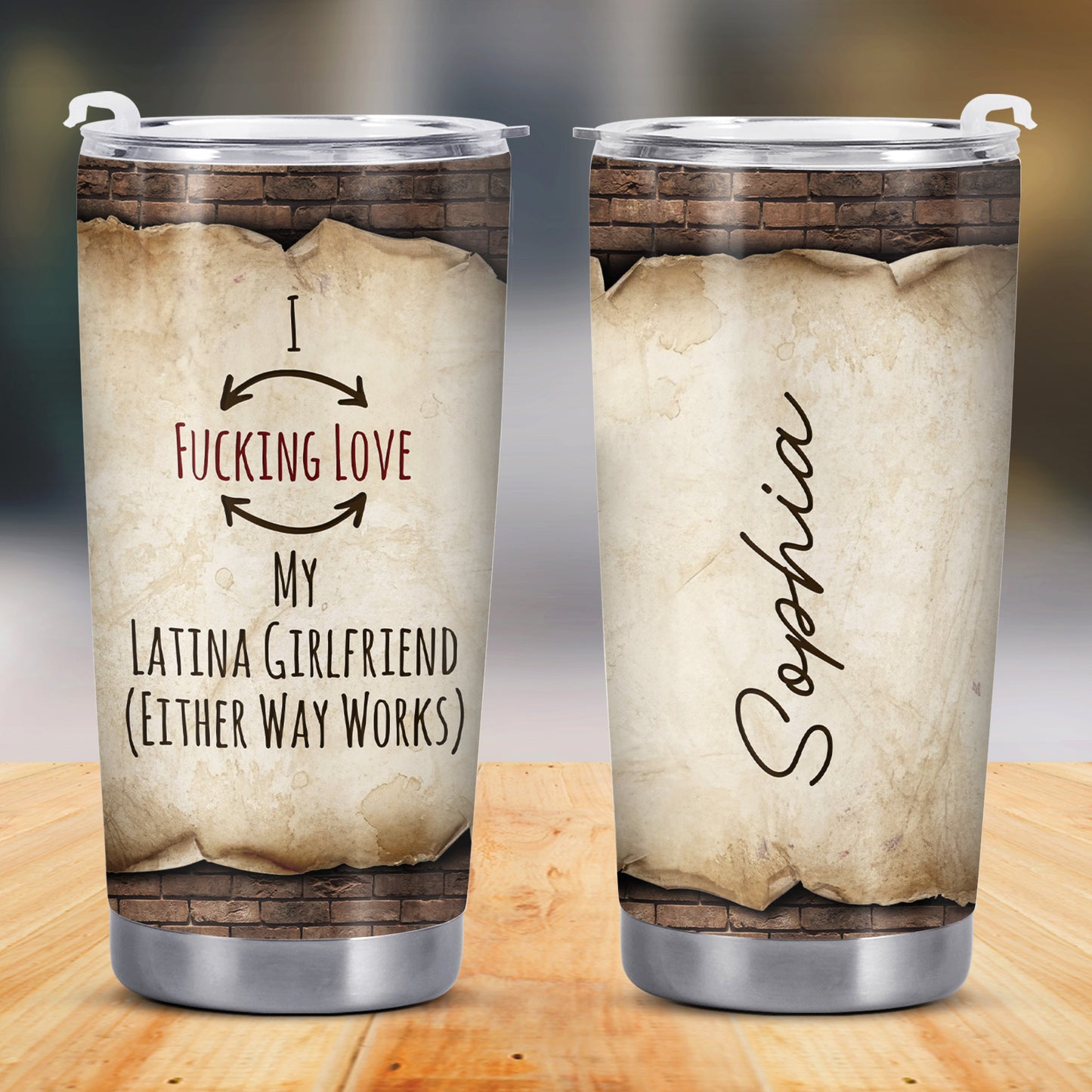 I Fucking Love You (Either Way Works) - Personalized Custom Stainless Steel Tumbler 20oz 30oz - HS040_TB