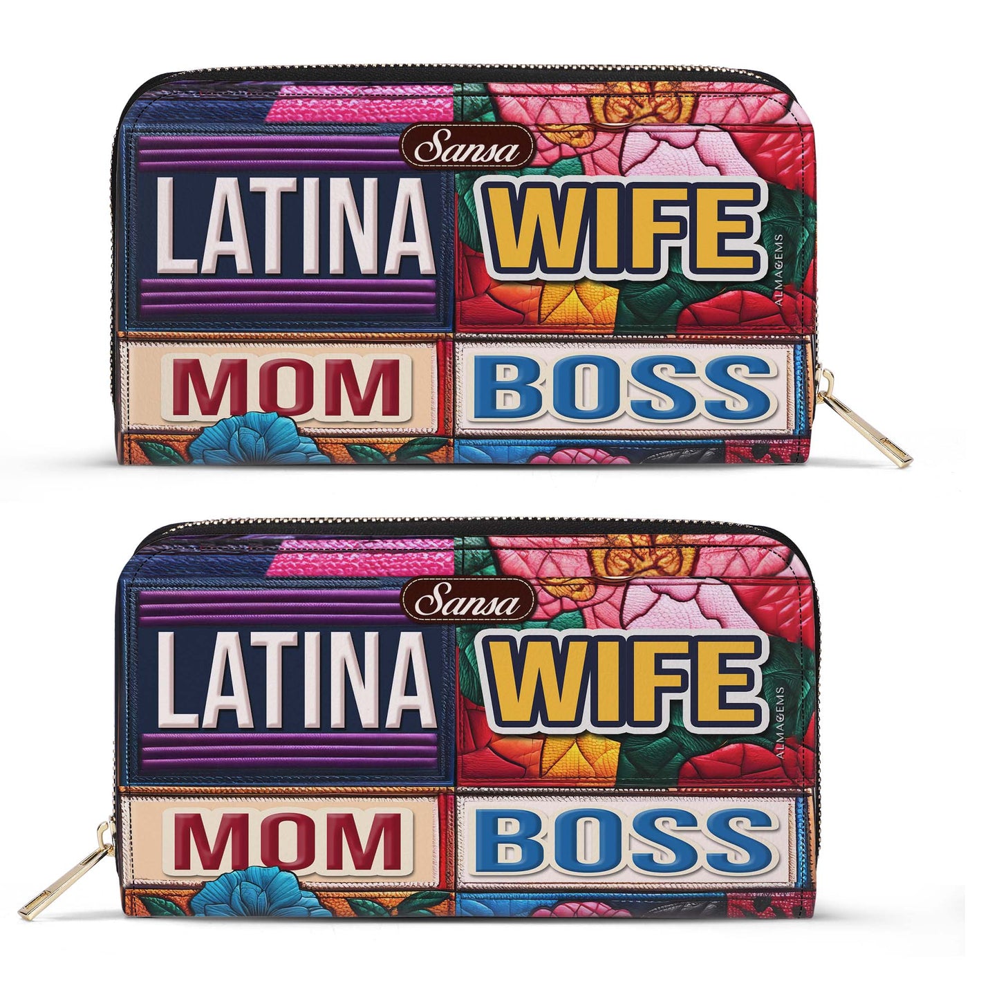 WIFE. MOM. BOSS - Women Leather Wallet - HS054_WW