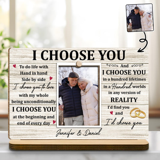 I Choose You, To do life with Hand in hand Side by side, Wedding Rings and Hearts