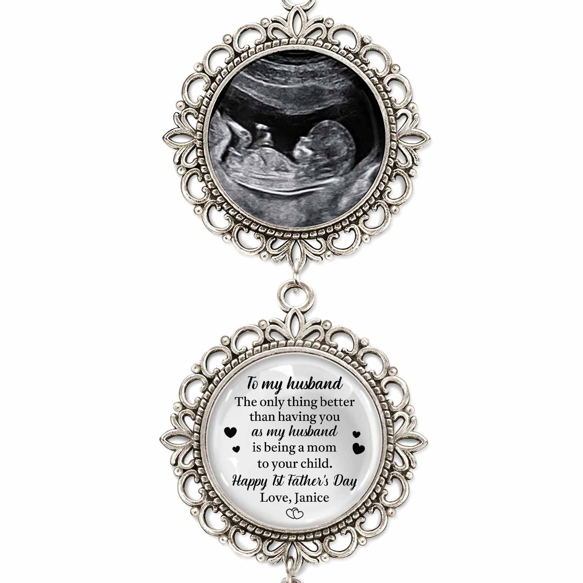 To My Husband, Being A Mom To Your Child, Angel Wing and Pendant Charm