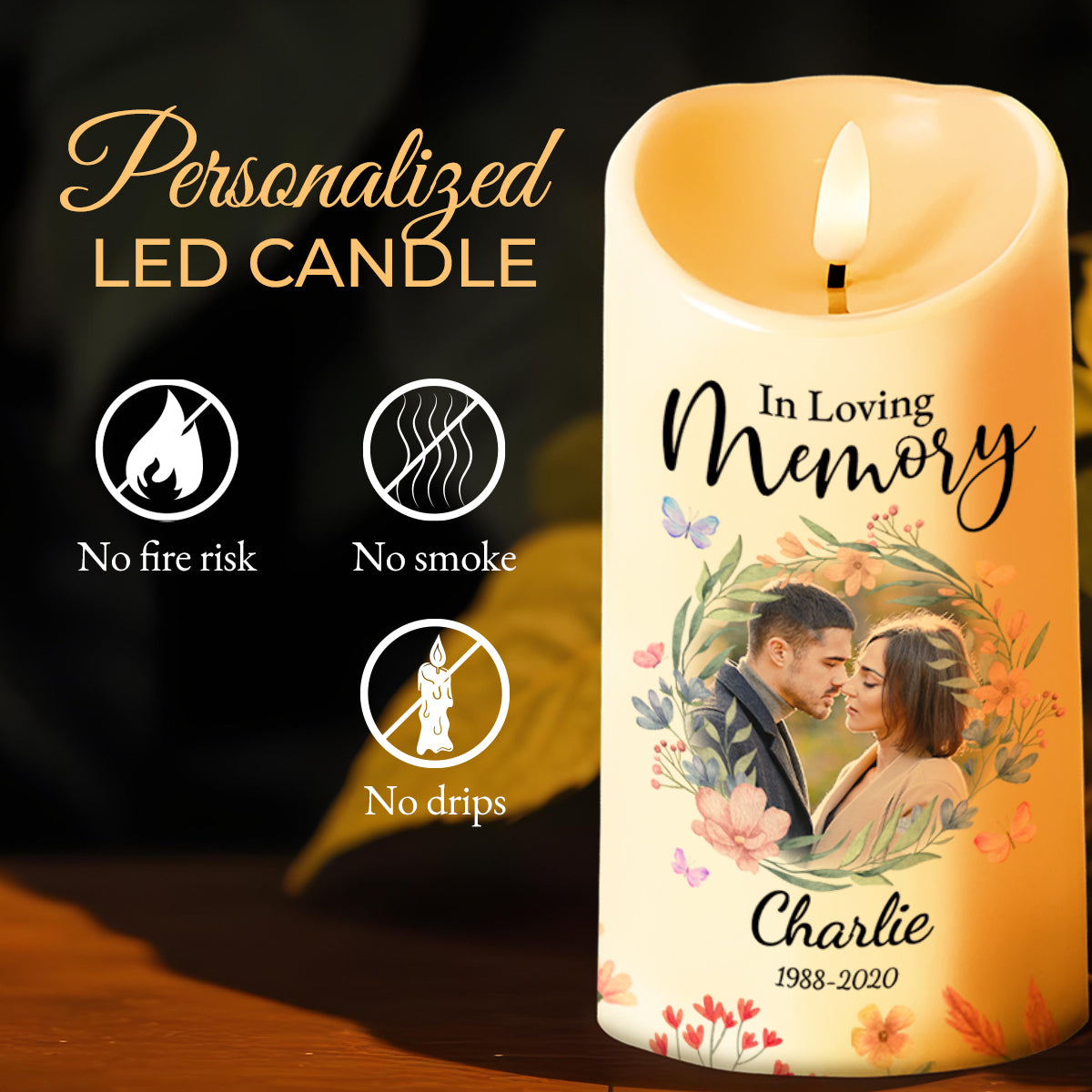 Heaven Is Beautiful They Have My Husband Memorial Candle