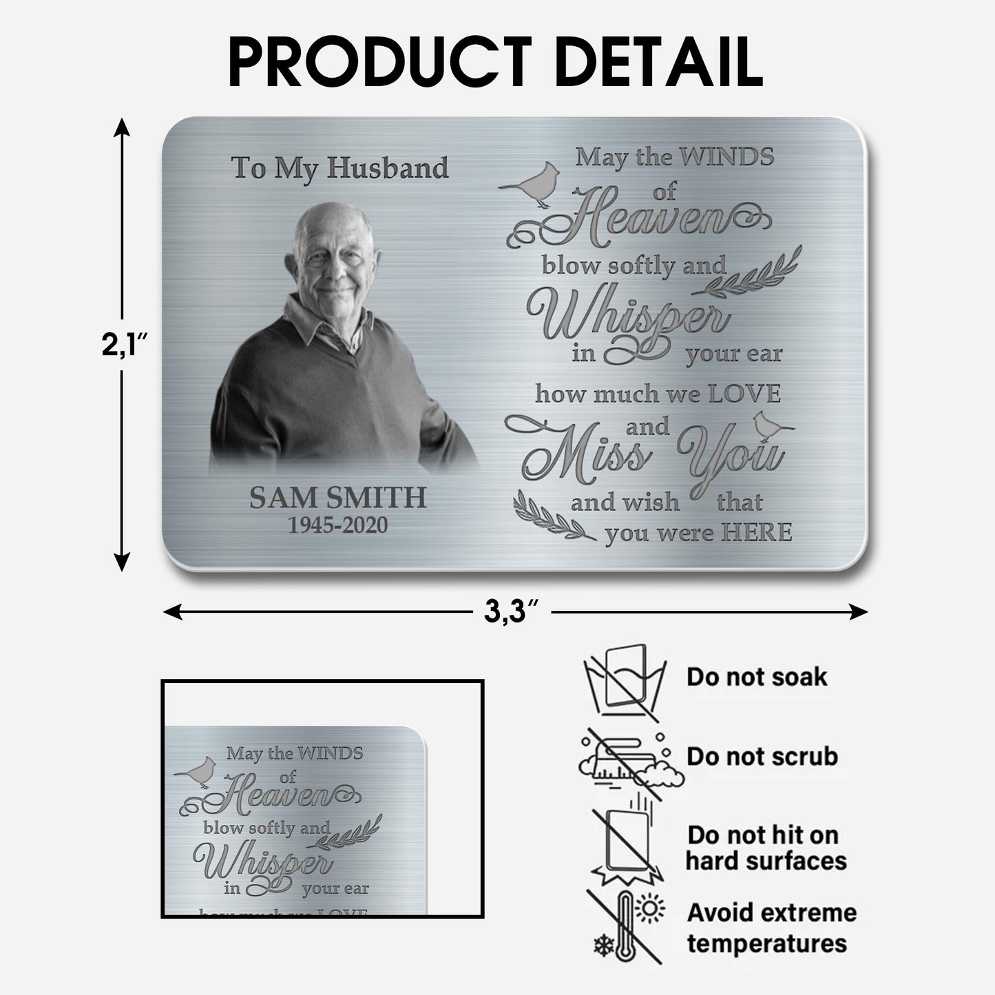 Loving Whisper To Husband With Bird And Leaves Design