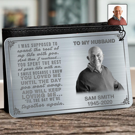 Ensemble à nouveau, jusqu'au jour où nous nous retrouverons - Carte portefeuille personnalisée en aluminium - HSB013_ALCA