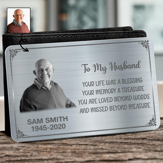 Loved Beyond Words Elegant Scroll Memory Card For Husband